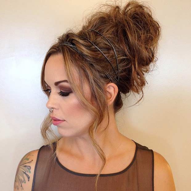 Top 10 Styling Ways With High Buns - Women Hairstyle Tips for Summer - undone high bun