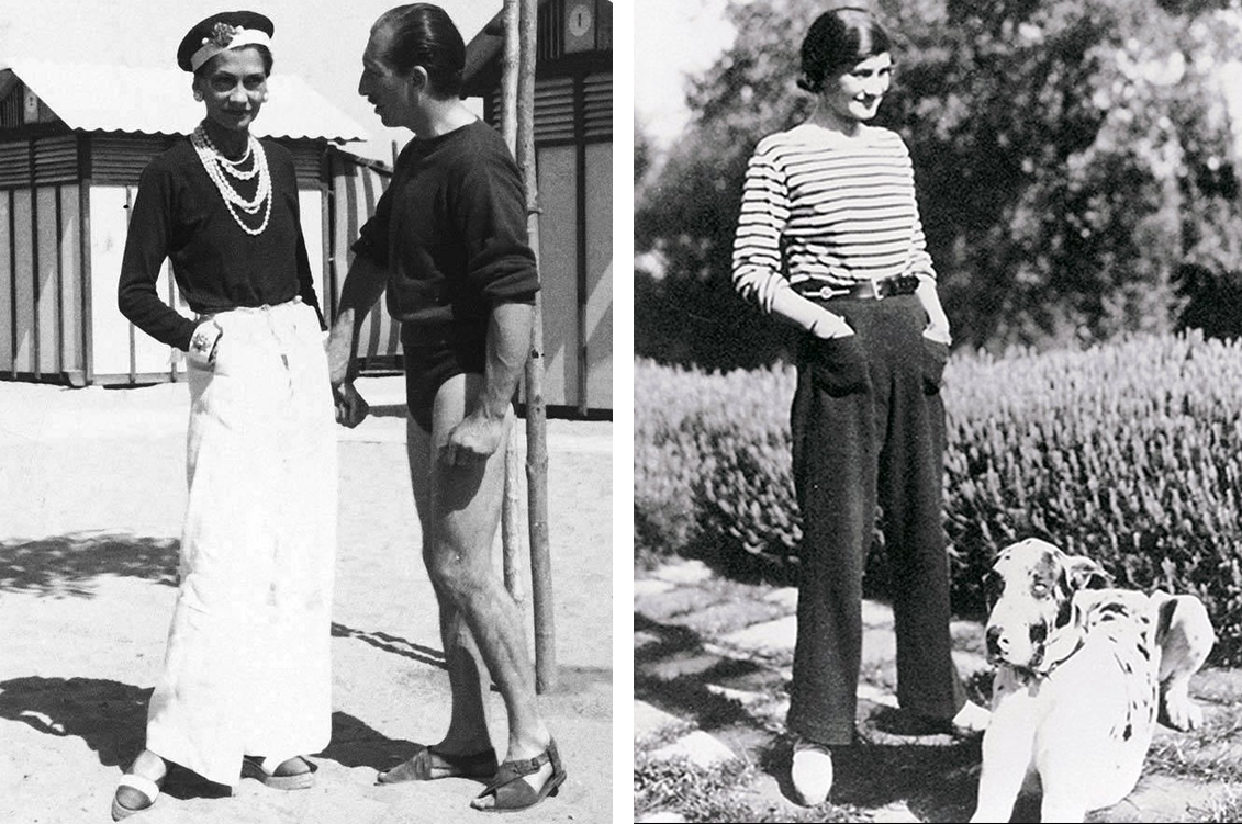 Coco Chanel with her designed Palazzo Pant