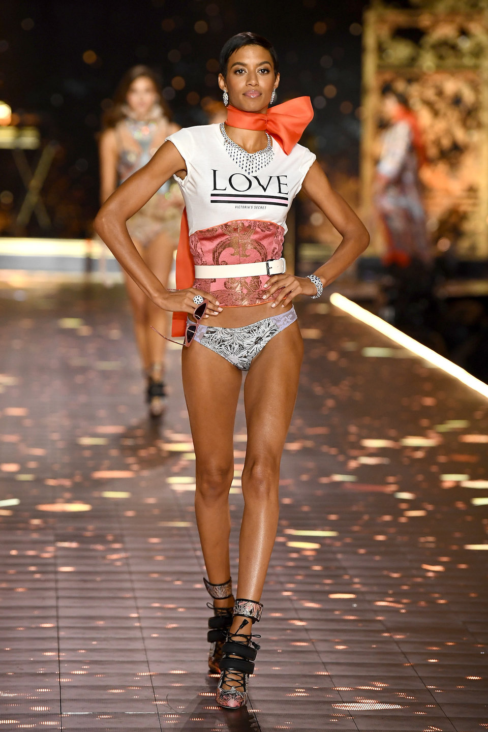 Jourdana Phillips walks the runway at the 2018 Victoria's Secret Fashion Show.