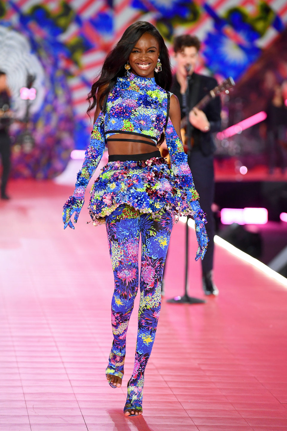 Leomie Anderson walks the runway at the 2018 Victoria's Secret Fashion Show.