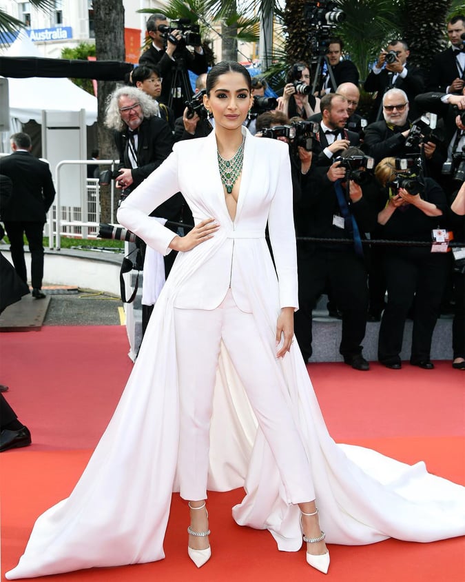 Sonam Kapoor in White dress