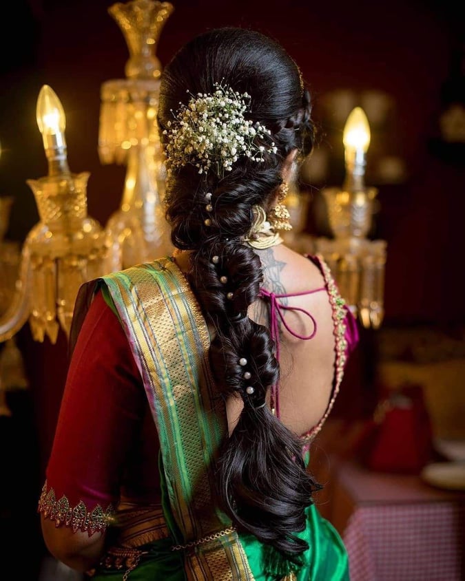 hairstyles for saree