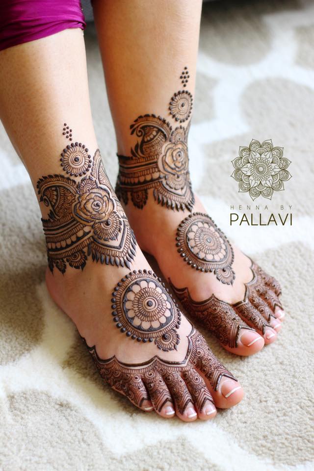 Trendy Leg Mehndi Designs for Indian Bride 2023 - K4 Fashion