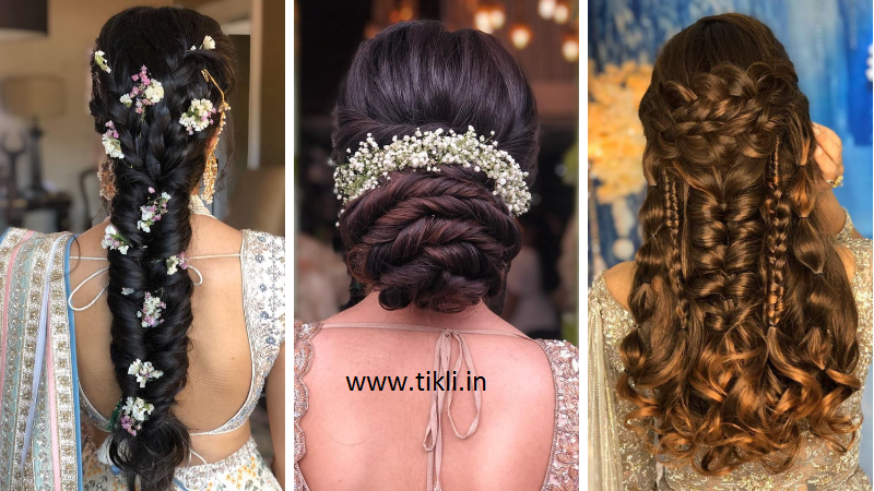 New Hairstyles For Indian Wedding Function- Mehdi, Haldi & Sangeet | Hair  style on saree, Indian hairstyles, Bride hairstyles