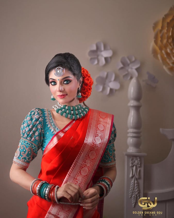 Latest Silk Saree Blouse Designs For South Indian Brides 2020 Tikli