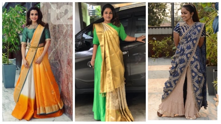 Pictures styles saree drape #Bollywood Style