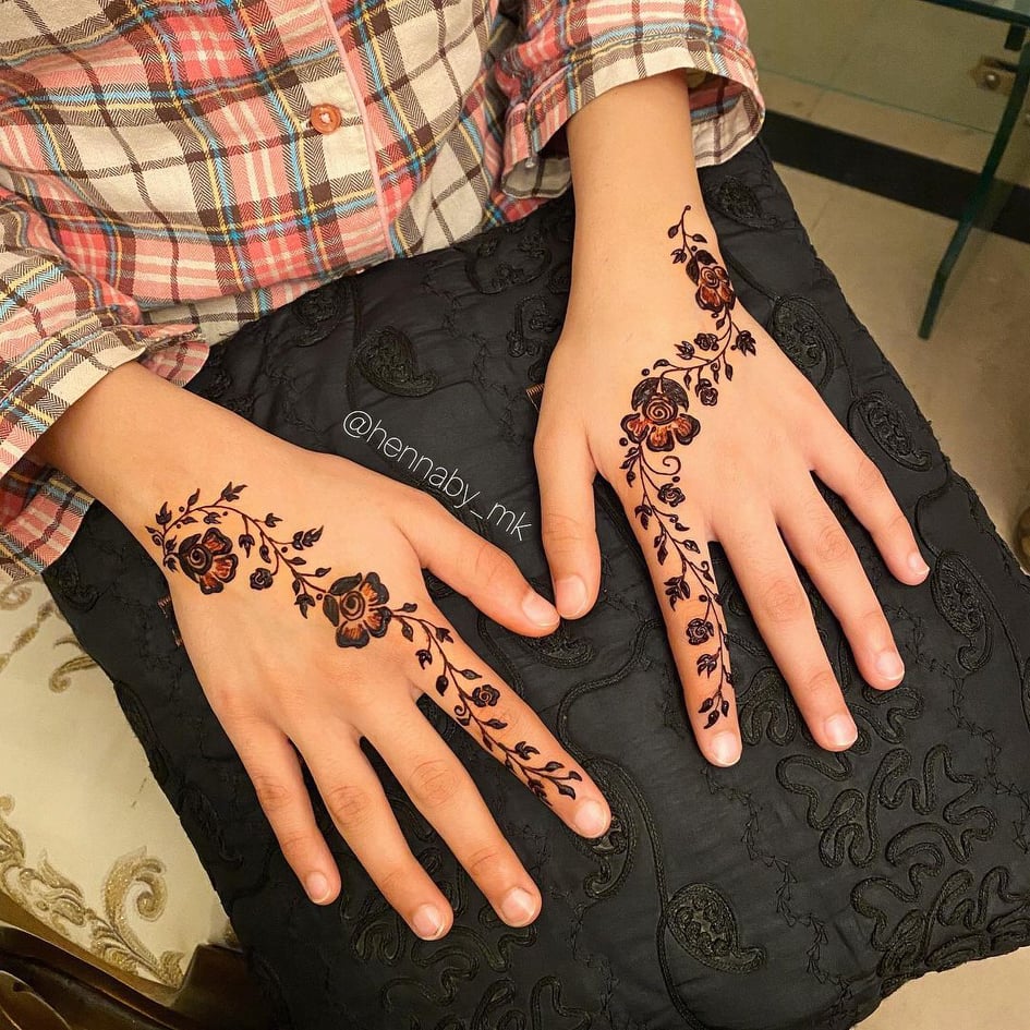How To Apply Simple Finger Mehndi Designs  Henna Tattoo by Jyoti Sachdeva   YouTube