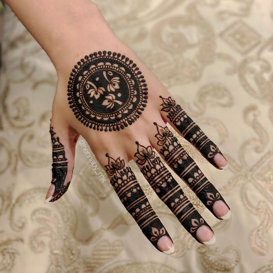 Karva Chauth special mehndi designs||Simple mehndi designs||Front hand mehndi  design||Mehndi designs - YouTube