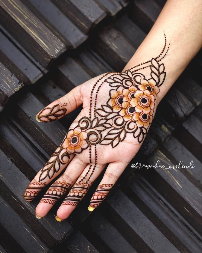 Simple Mehndi Designs for hand