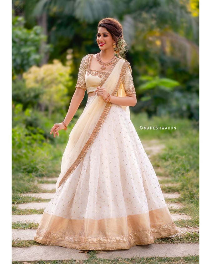Half Saree Designs For Wedding