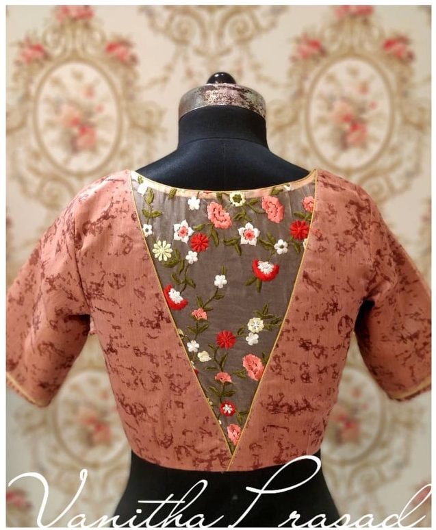back neck blouse designs 