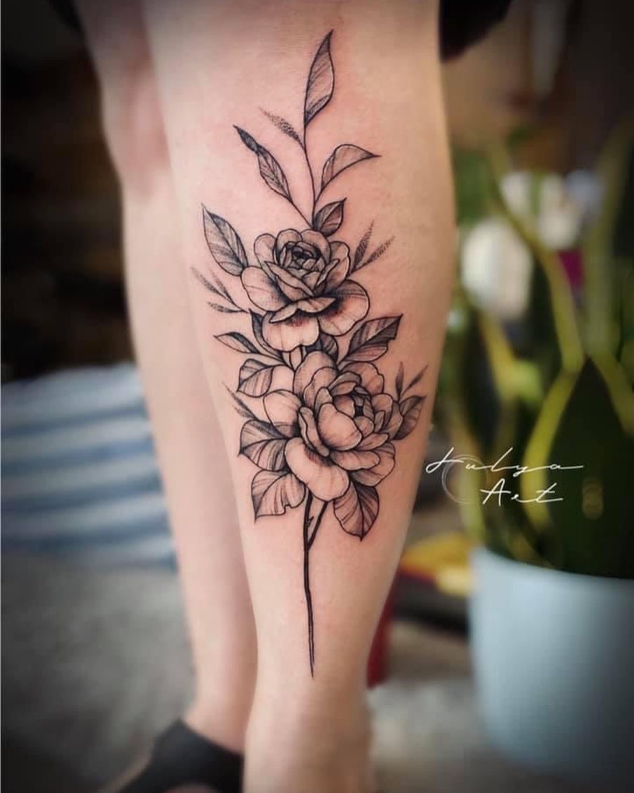 Sexy Temporary Tattoo Sticker Ankle Wrist Flash Fake Tatoo Small Paste Body  Art Tatto Color Rose Peony Leaf For Women Girl Men - Temporary Tattoos -  AliExpress