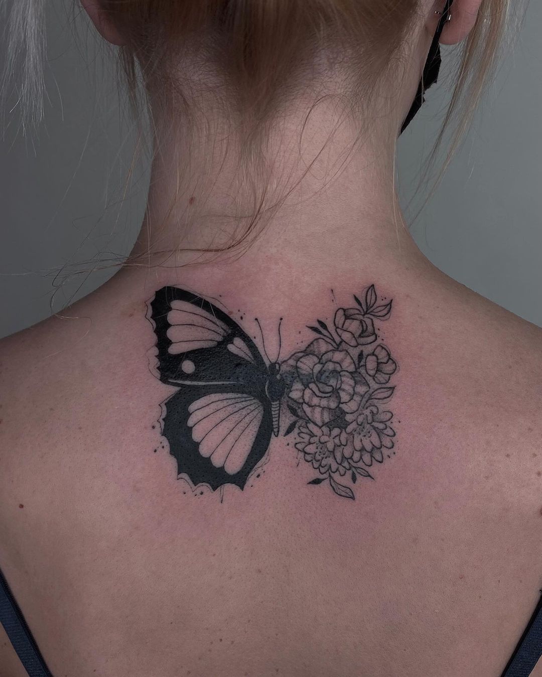 63 Beautiful Neck Butterfly Tattoos