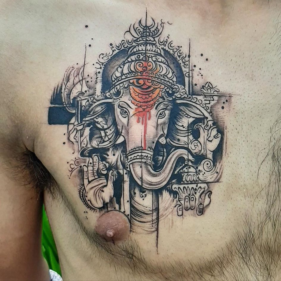 ganesh 🙏🙏🙏🙏🙏🙏🕉🕉🕉 Happy customer 🤘... - Dream Tattoo Studio |  Facebook
