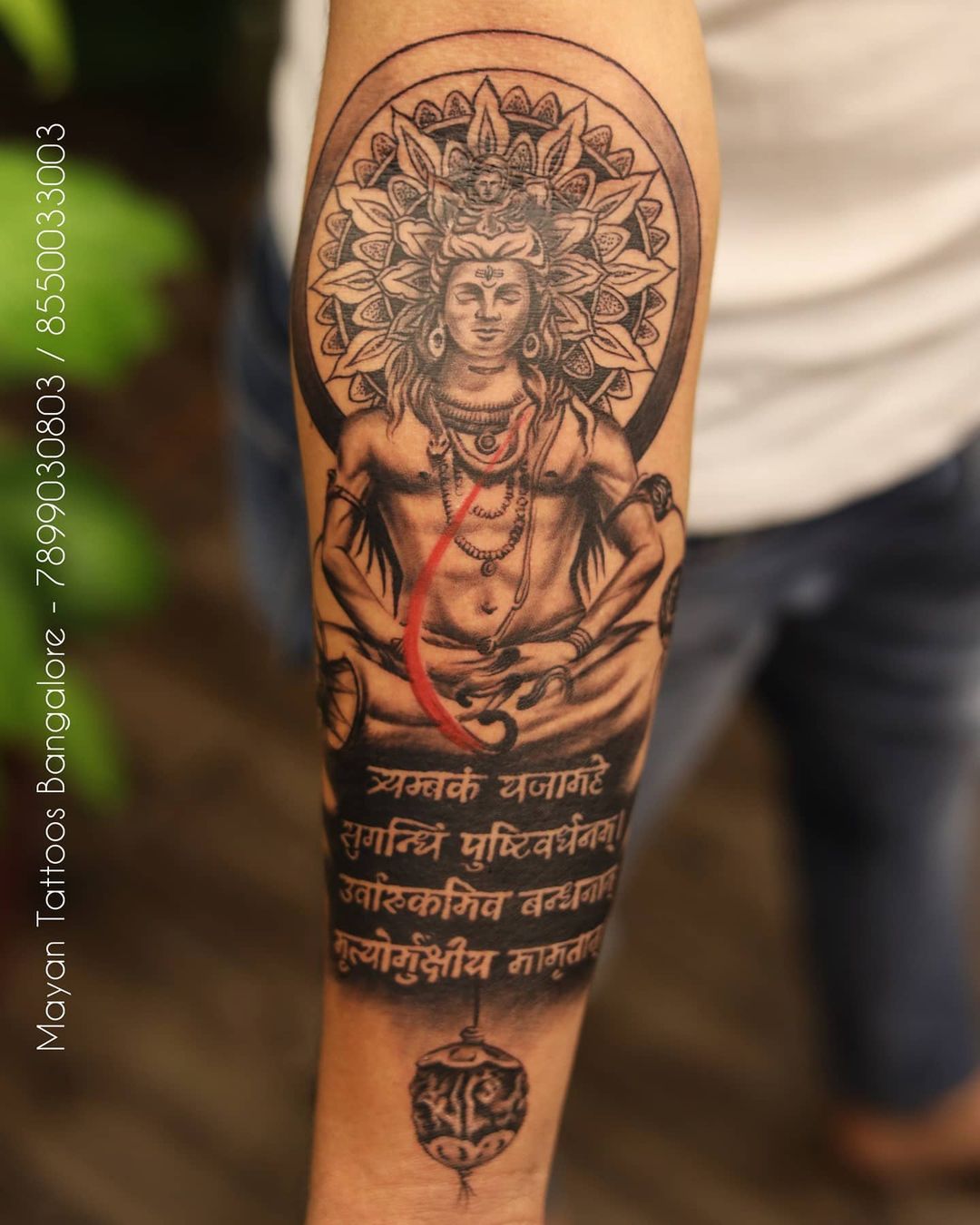 Mantra with Lord Shiva 3D Tattoo  Ace Tattooz