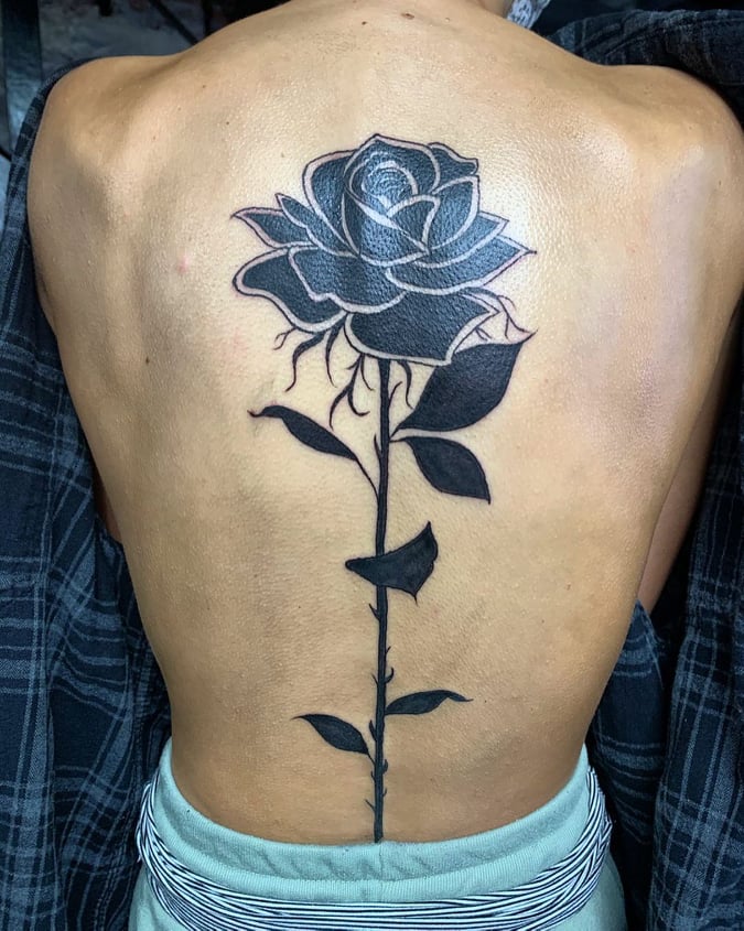 Sahlt  Alycia Tyre Flowers Lily Spine Tattoo  Steal Her Style
