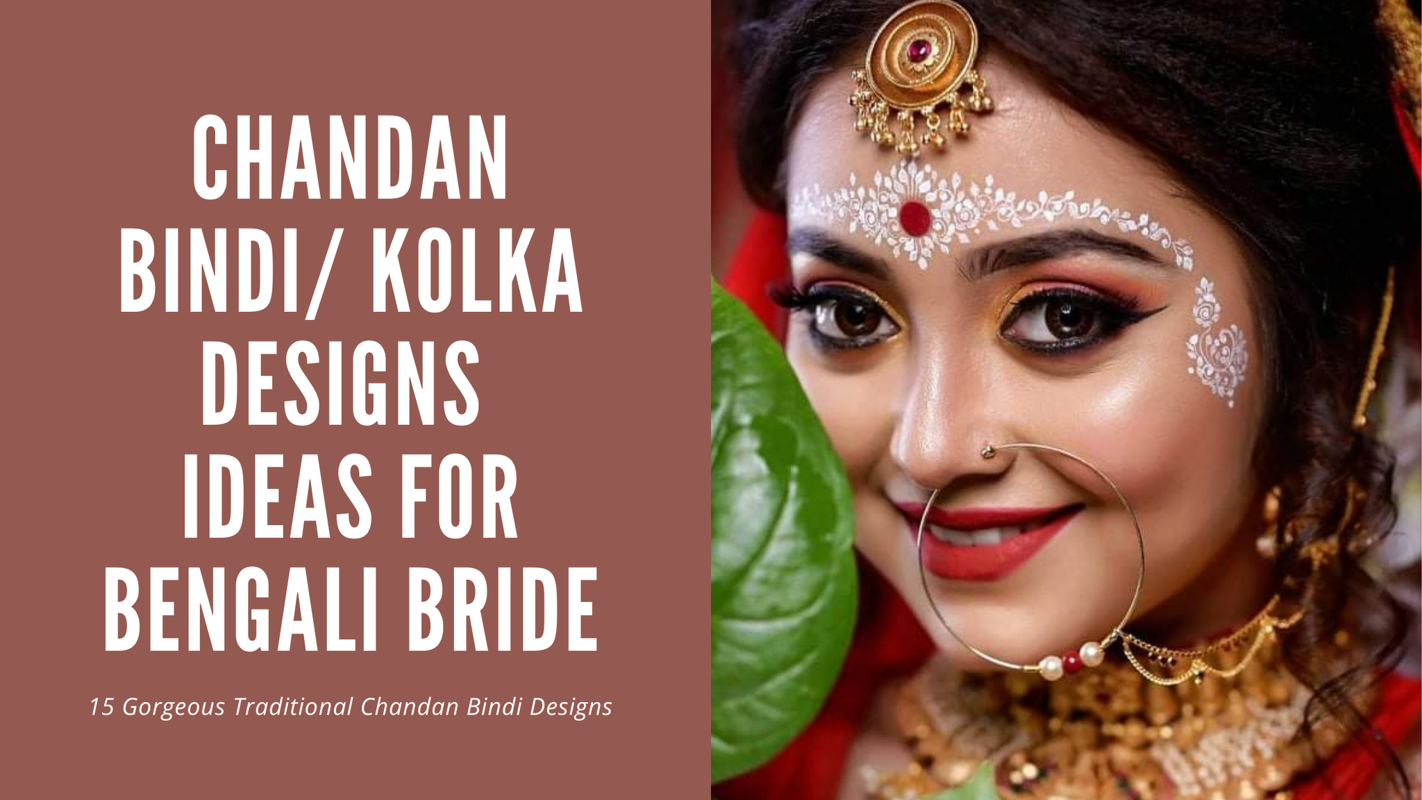 15 Traditional Chandan Bindi / Kolka Design Ideas For Bengali Bride - Tikli
