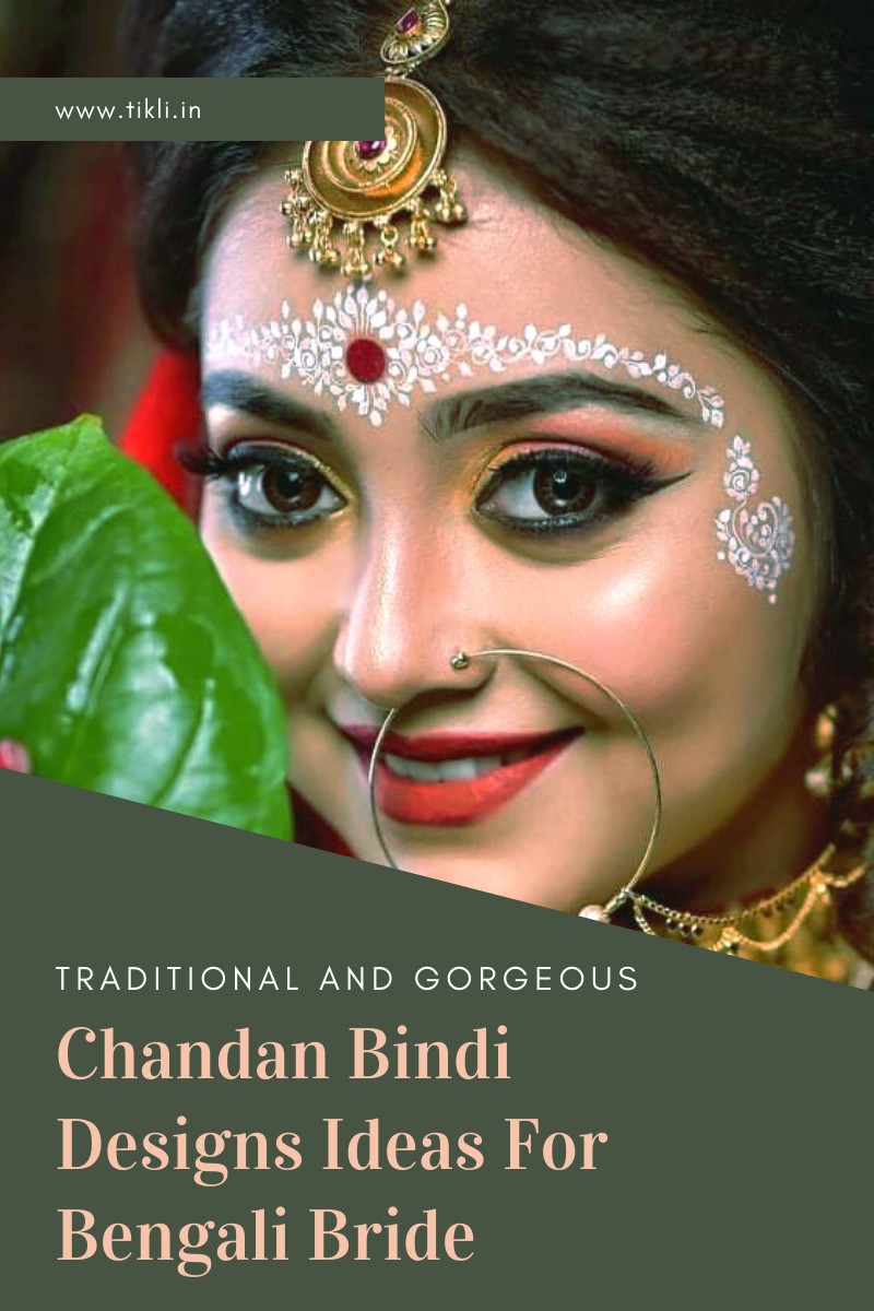 15 Traditional Chandan Bindi / Kolka Design Ideas For Bengali Bride - Tikli