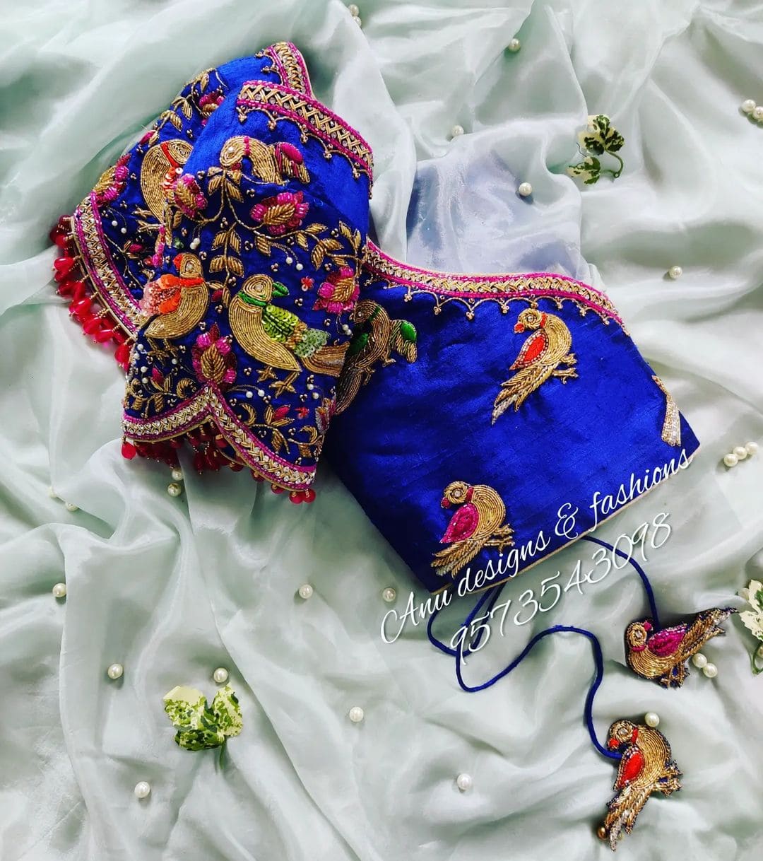 20+ Stunning Bridal Maggam Work Blouse Sleeves Designs - Tikli