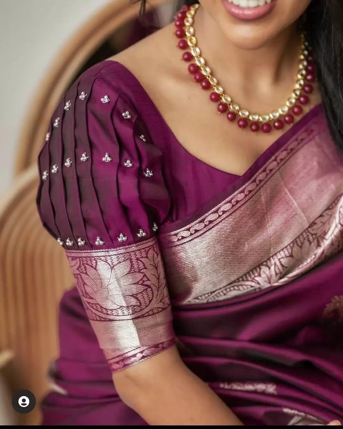 Taapsee Puff Sleeves Blouses - Saree Blouse Patterns