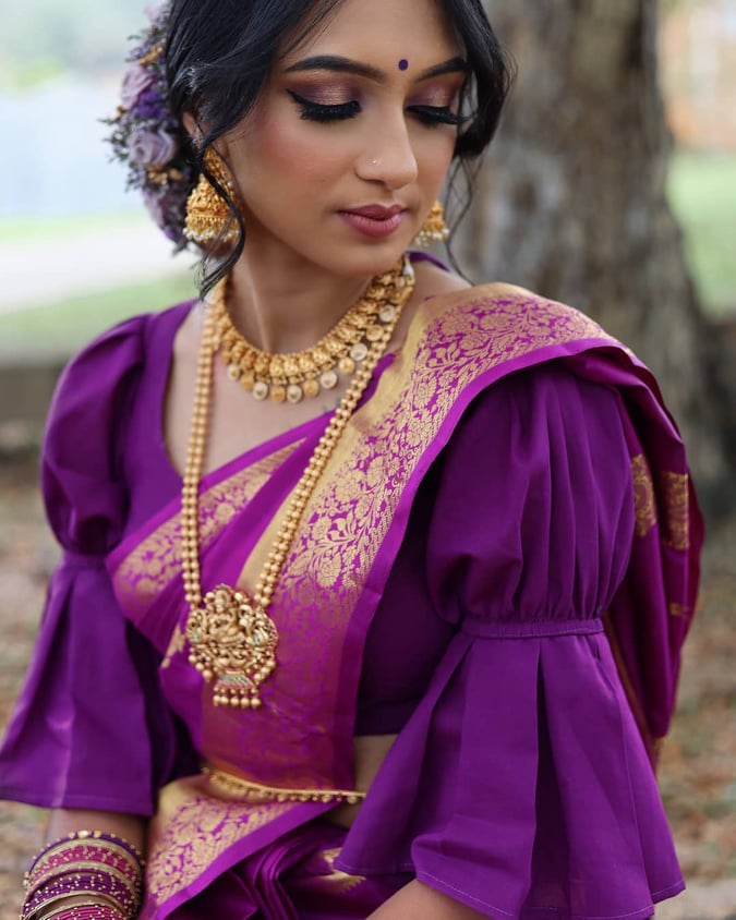 candidphotography #pellikuturufunction #designersaree #prettybride #captur…  | Designer saree blouse patterns, Pattu saree blouse designs, Saree blouse  neck designs