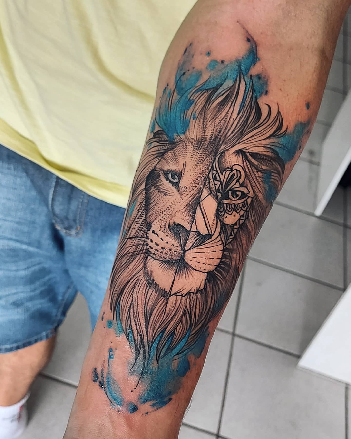 30 Lion Leg Tattoo Designs For Men  Big Cat Ink Ideas