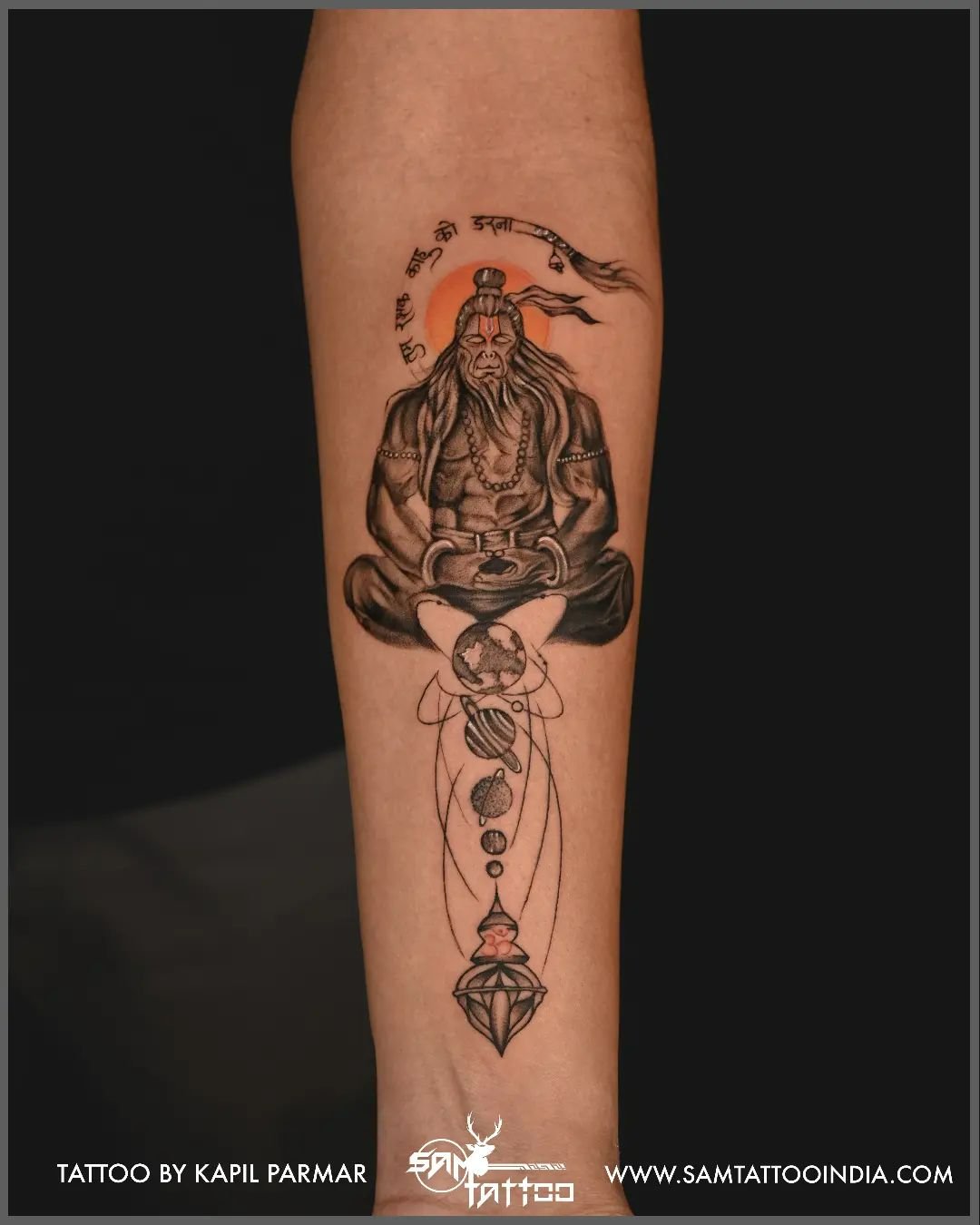Share more than 73 hanuman hand tattoo - in.cdgdbentre