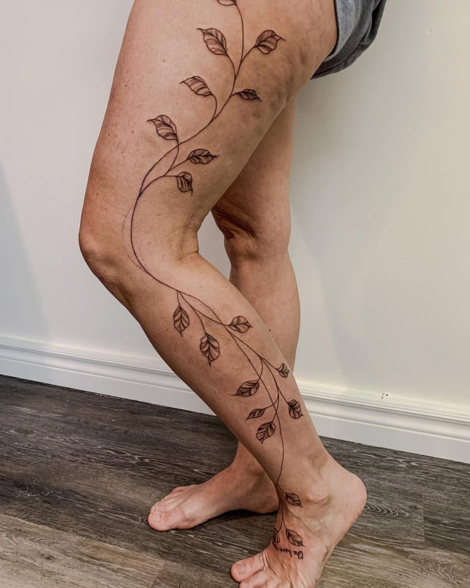 20 Beautiful Leg Tattoo Ideas for Women  Moms Got the Stuff