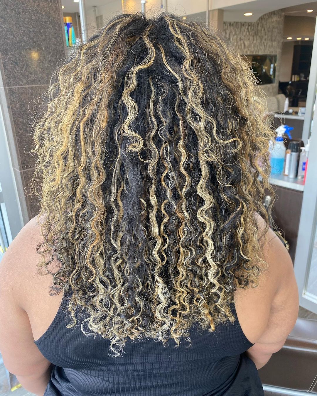 Curly Hair Highlights