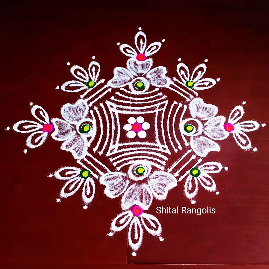 30+ Beautiful Kolam Rangoli Designs Idea For All Festival - Tikli