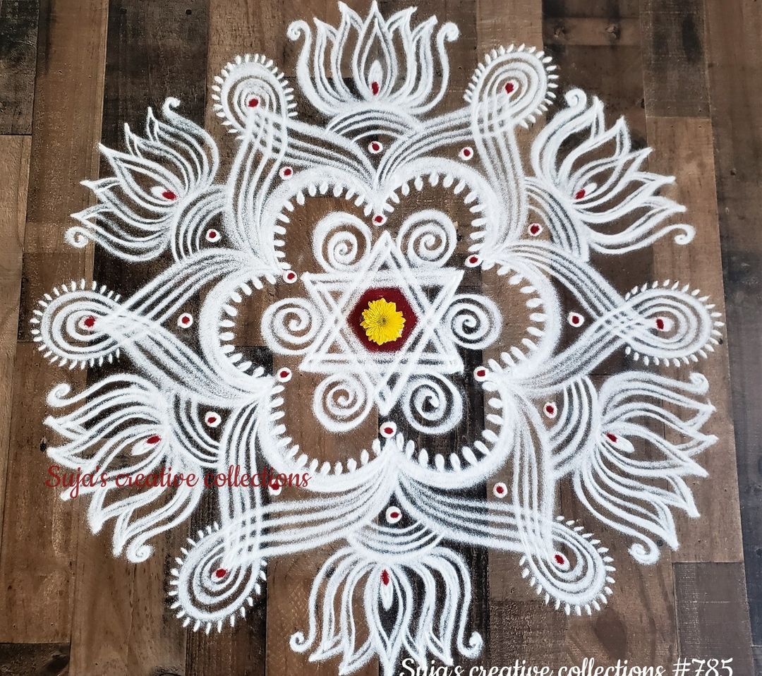 30+ Beautiful Kolam Rangoli Designs Idea For All Festival - Tikli