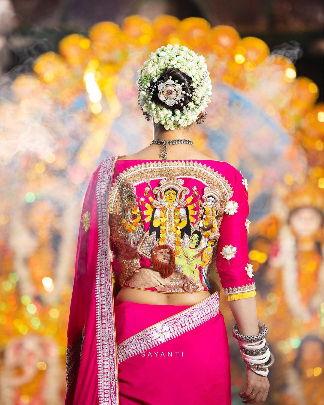 durga puja ashtami saree look 2021 | Traditional Bengali Saree Draping  Tutorial for Durga Puja - YouTube