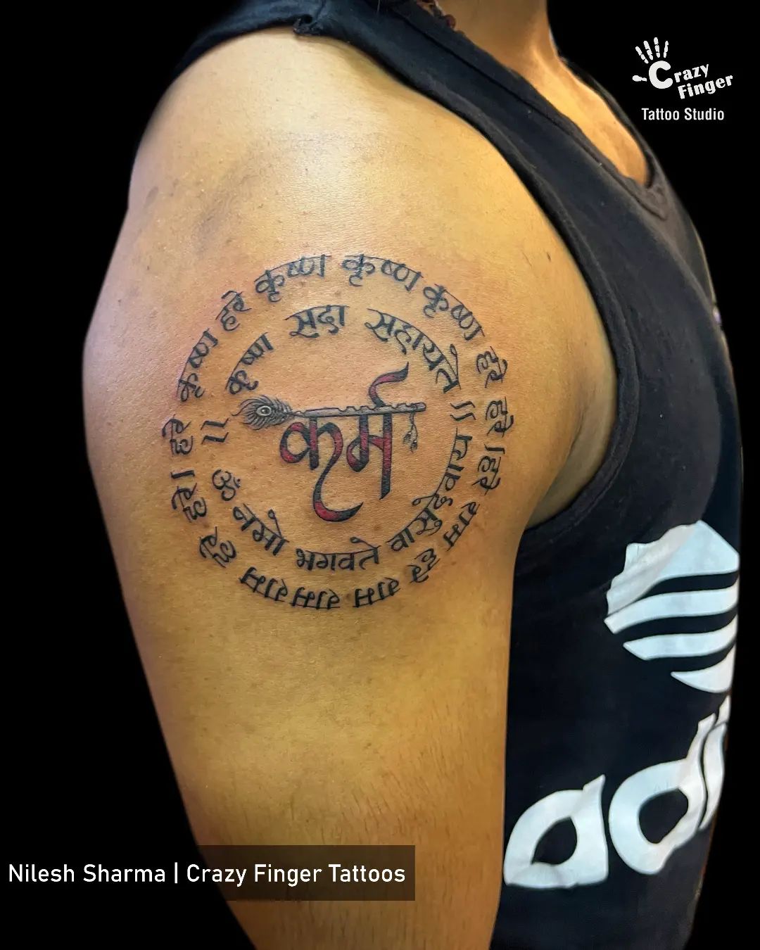 God Krishna Mantra Radhe Radhe New Temporary Tattoo Waterproof For Male and  Female Temporary Body Tattoo