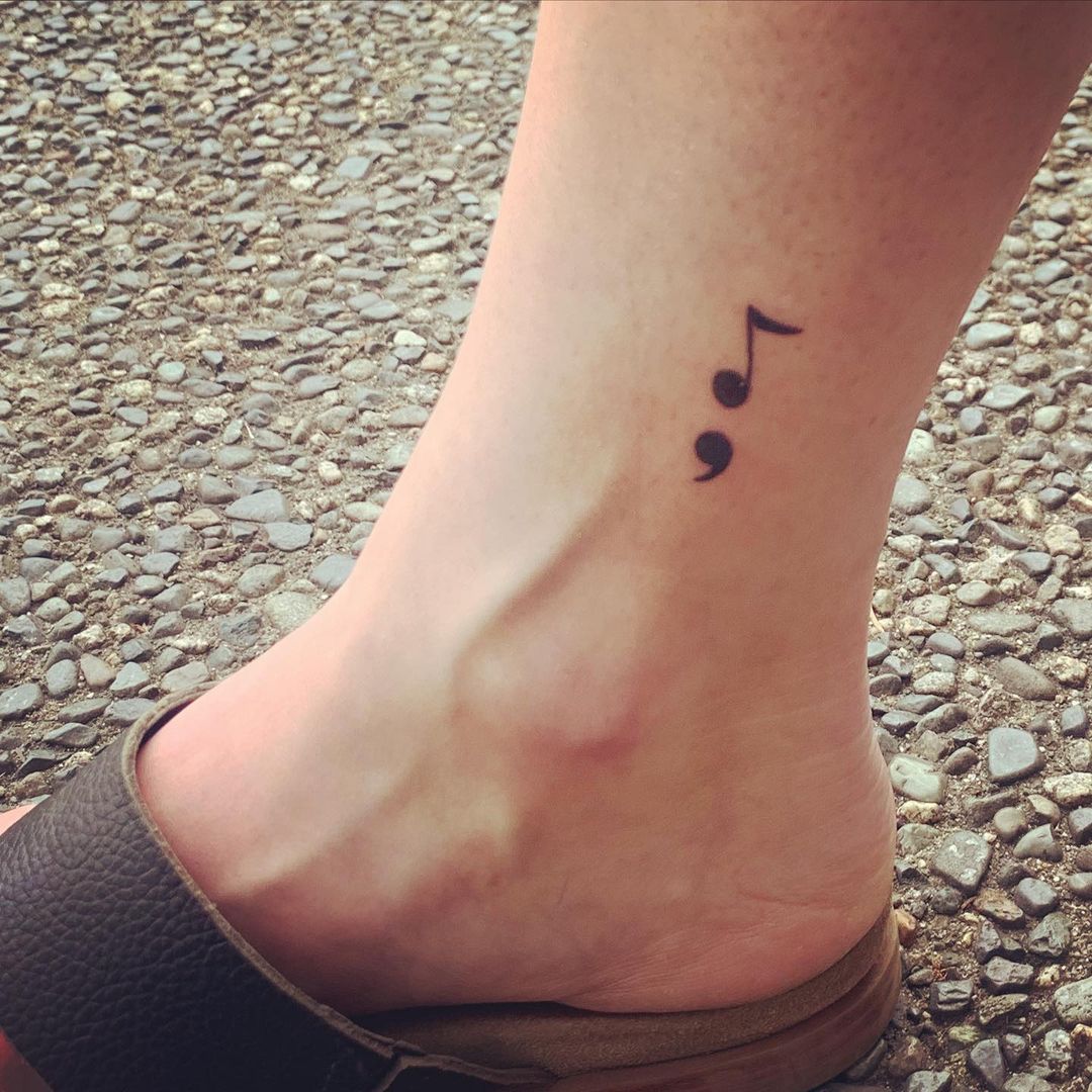 Semicolon Dot Tattoos