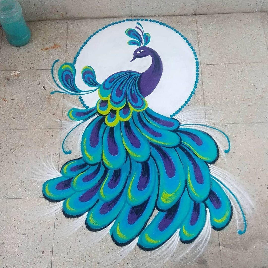 Peacock Rangoli 