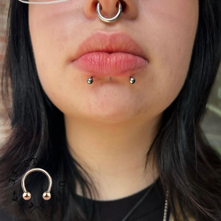 Snake Bite Lip Piercing