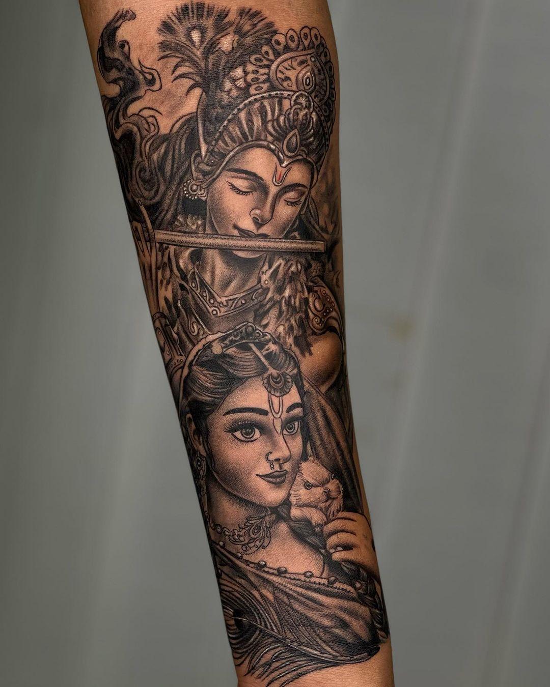 Radha Krishna Tattoo