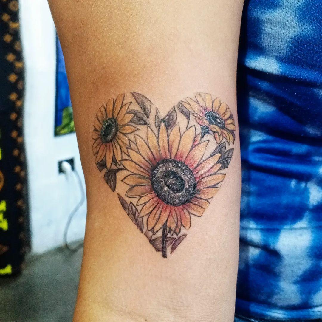 Simple Sunflower Tattoo